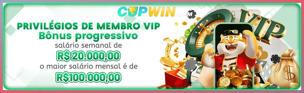 CUPWIN bônus — cashback 15 por cento e níveis VIP